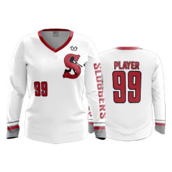 2508 FD Womens V-Neck Longsleeve SLUGGERS-2020-WHITE