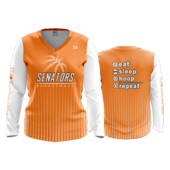 2831 FD Womens V-Neck Longsleeve SENATORS-GIRLS-BASKETBALL