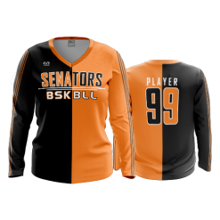 2831 FD Womens V-Neck Longsleeve SENATORS-GIRLS-BASKETBALL