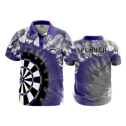 2386 FD Polo THROW-LINE-DRINKERY-TYE-DYE-PURPLE