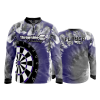 2386 FD Quarter Zip Batting Jacket LS THROW-LINE-DRINKERY-TYE-DYE-PURPLE