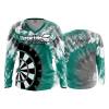 2386 FD Womens V-Neck Longsleeve THROW-LINE-DRINKERY-TYE-DYE-TEAL