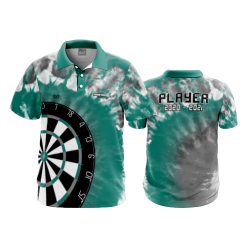 2386 FD Polo THROW-LINE-DRINKERY-TYE-DYE-TEAL