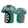 2386 FD Sport V-Neck MENS THROW-LINE-DRINKERY-TYE-DYE-TEAL
