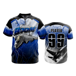 2830 FD Quarter Zip Batting Jacket SS SONIC-BOOM-BLUE