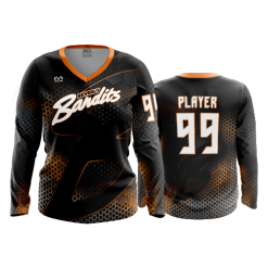 796 FD Womens V-Neck Longsleeve BEVERLY-BANDITS-BLACK-HEX