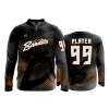 796 FD Quarter Zip Batting Jacket LS BEVERLY-BANDITS-BLACK-HEX