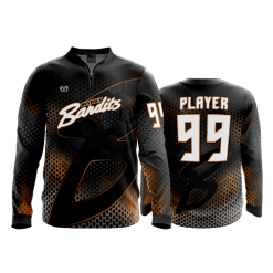 796 FD Quarter Zip Batting Jacket LS BEVERLY-BANDITS-BLACK-HEX