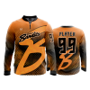 796 FD Quarter Zip Batting Jacket LS BEVERLY-BANDITS-ORANGE