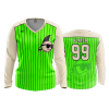 2832 FD Womens V-Neck Longsleeve KEWASKUM-TRIBE-FLO-GREEN-BASE-FLO INK + $5