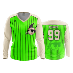 2832 FD Womens V-Neck Longsleeve KEWASKUM-TRIBE-FLO-GREEN-BASE-FLO INK + $5