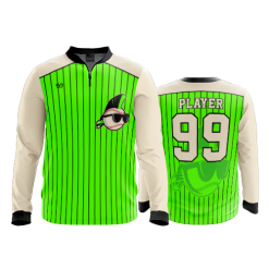 2832 FD Quarter Zip Batting Jacket LS KEWASKUM-TRIBE-FLO-GREEN-BASE-FLO INK + $5