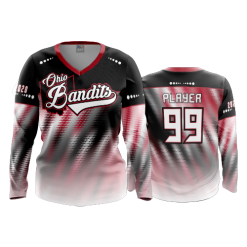 2839 FD Womens V-Neck Longsleeve OHIO-BANDITS-BLACK