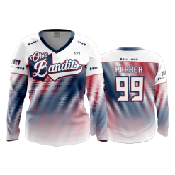 2839 FD Womens V-Neck Longsleeve OHIO-BANDITS-RWB