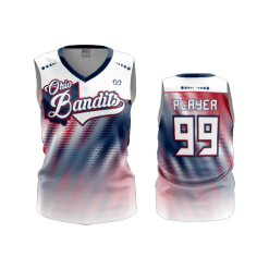 2839 FD Womens V-Neck Sleeveless OHIO-BANDITS-RWB
