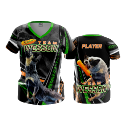 2838 FD Womens V-Neck TEAM-WESSON-FLO-ORANGE-FLO INK + $5