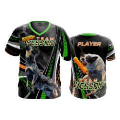 2838 FD Sport V-Neck MENS TEAM-WESSON-FLO-ORANGE-FLO INK + $5