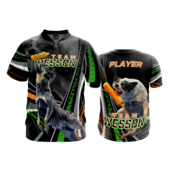 2838 FD Quarter Zip Batting Jacket SS TEAM-WESSON-FLO-ORANGE-FLO INK + $5