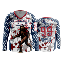 2843 FD Womens V-Neck Longsleeve CRESTLINE-ANIMALS