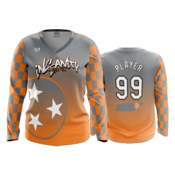 804 FD Womens V-Neck Longsleeve EAST-TN-INSANITY-CHARCOAL