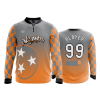 804 FD Quarter Zip Batting Jacket LS EAST-TN-INSANITY-CHARCOAL