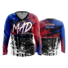 2386 FD Womens V-Neck Longsleeve MAD-RED-BLUE