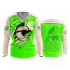 2472 FD Womens V-Neck Longsleeve KEWASKUM-TRIBE-FLO-GREEN-POLO-FLO INK + $5