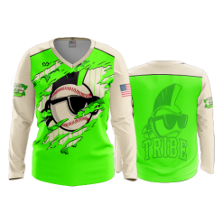 2472 FD Womens V-Neck Longsleeve KEWASKUM-TRIBE-FLO-GREEN-POLO-FLO INK + $5
