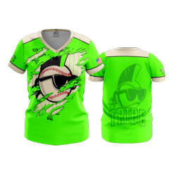 2472 FD Womens V-Neck KEWASKUM-TRIBE-FLO-GREEN-POLO-FLO INK + $5