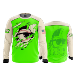 2472 FD Long Sleeve MENS KEWASKUM-TRIBE-FLO-GREEN-POLO-FLO INK + $5