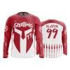 872 FD Long Sleeve MENS SPARTANS-RED-WHITE