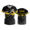 2124 FD Womens V-Neck DRAGONS-BASEBALL-BLACK