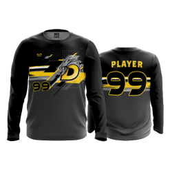 2124 FD Long Sleeve MENS DRAGONS-BASEBALL-BLACK