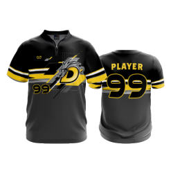 2124 FD Quarter Zip Batting Jacket SS DRAGONS-BASEBALL-BLACK