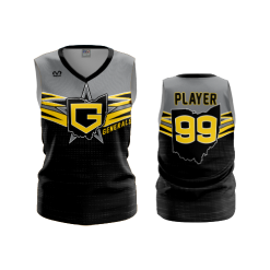 2618 FD Womens V-Neck Sleeveless GENERALS-12U-BLACK
