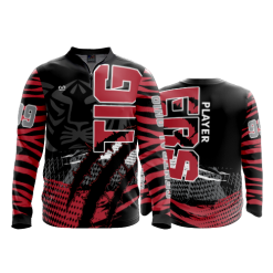 2573 FD Quarter Zip Batting Jacket LS CENTRAL-OHIO-TIGERS