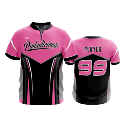 2847 FD Quarter Zip Batting Jacket SS PINKALICIOUS