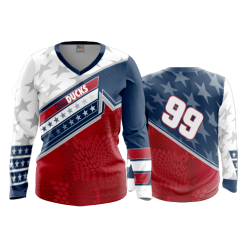 2852 FD Womens V-Neck Longsleeve OHIO-DUCKS