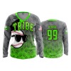 2832 FD Womens V-Neck Longsleeve KEWASKUM-TRIBE-FLO-GREEN-FLO INK + $5