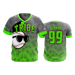 2832 FD Sport V-Neck MENS KEWASKUM-TRIBE-FLO-GREEN-FLO INK + $5