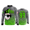 2832 FD Quarter Zip Batting Jacket LS KEWASKUM-TRIBE-FLO-GREEN-FLO INK + $5