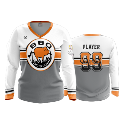 2848 FD Womens V-Neck Longsleeve BBQ-PIT-STOP-FLO-ORANGE-FLO INK + $5