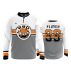 2848 FD Quarter Zip Batting Jacket LS BBQ-PIT-STOP-FLO-ORANGE-FLO INK + $5