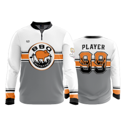 2848 FD Quarter Zip Batting Jacket LS BBQ-PIT-STOP-FLO-ORANGE-FLO INK + $5