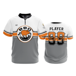 2848 FD Quarter Zip Batting Jacket SS BBQ-PIT-STOP-FLO-ORANGE-FLO INK + $5