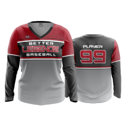 2850 FD Womens V-Neck Longsleeve BETTER-BASEBALL-LEGENDS