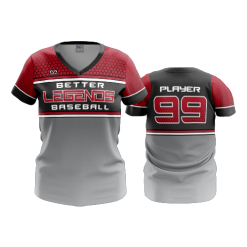 2850 FD Womens V-Neck BETTER-BASEBALL-LEGENDS
