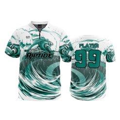 2853 FD Quarter Zip Batting Jacket SS SC-ELITE-RIPTIDE-WHITE