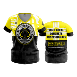 2539 FD Womens V-Neck ACE-CONCRETE-FLO-YELLOW-FLO INK + $5
