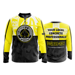2539 FD Quarter Zip Batting Jacket LS ACE-CONCRETE-FLO-YELLOW-FLO INK + $5